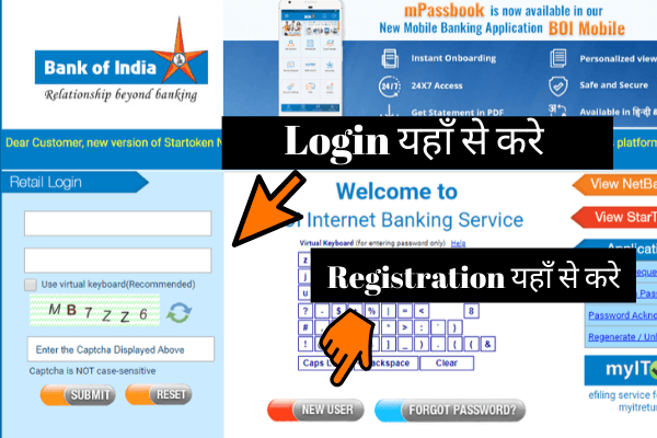 bank of india net banking Login