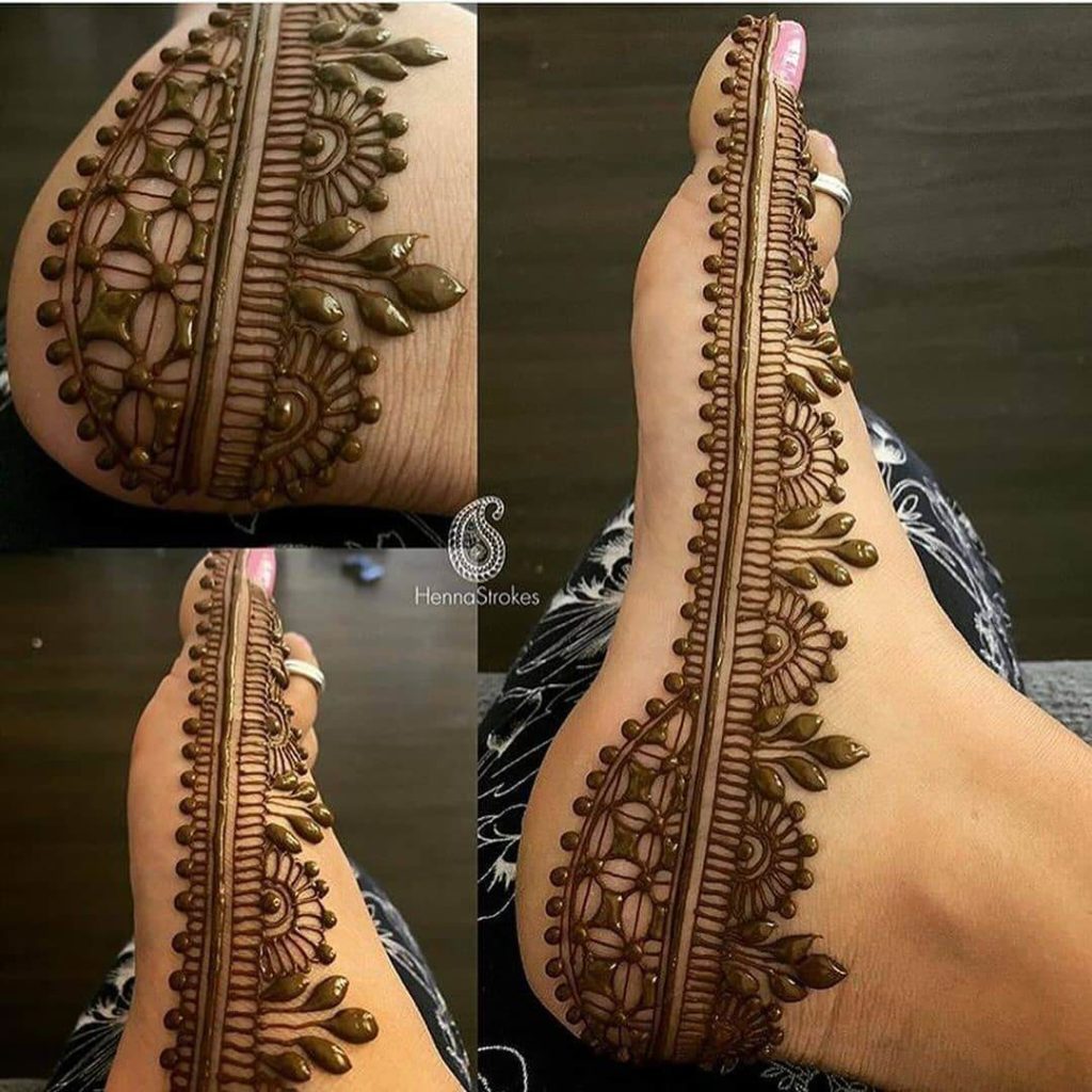 mehndi designs for feet and legs