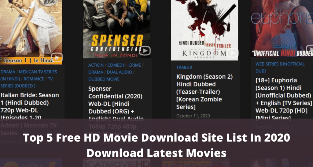 Top 5 Free HD Movie Download Site List In 2020