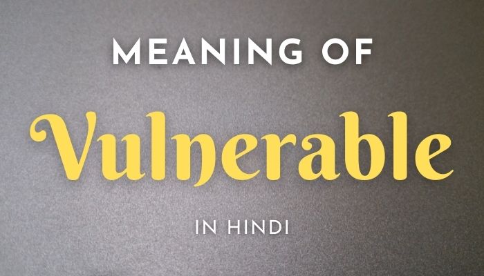 Vulnerable Meaning In Hindi | Vulnerable का मतलब क्या होता हैं?