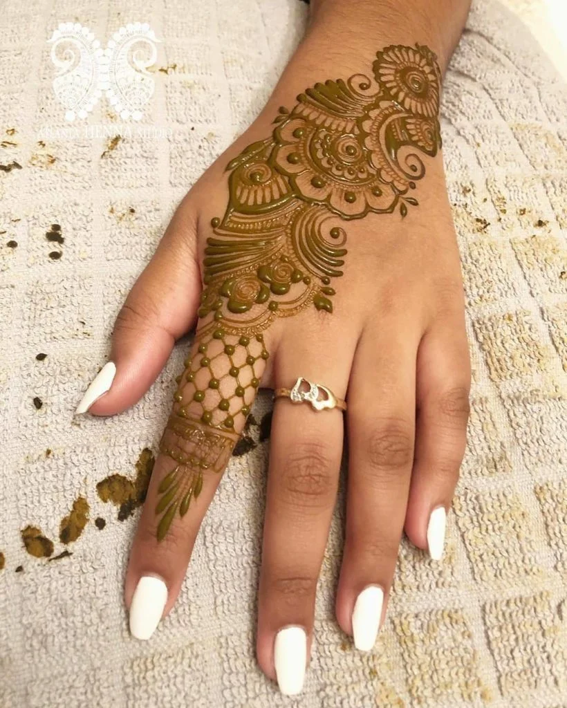 Design for Mehndi on Hand
