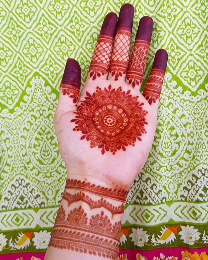 Design for Mehndi on Hand