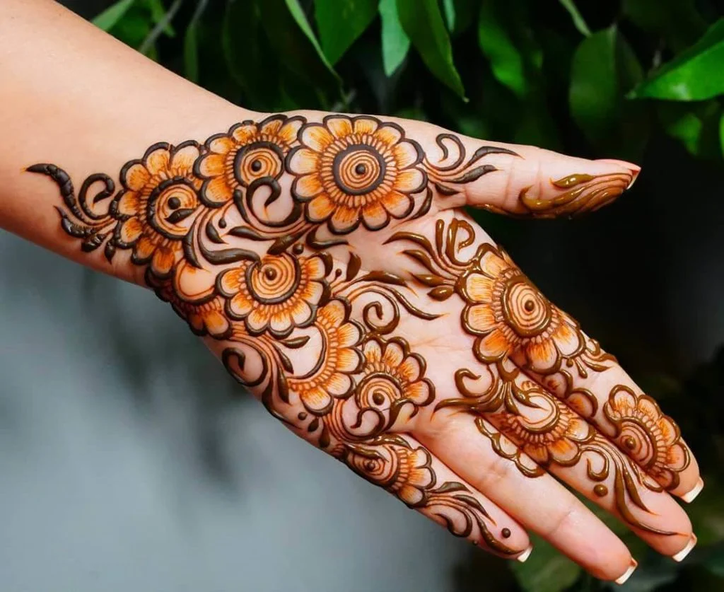 Design for Mehndi on Hand