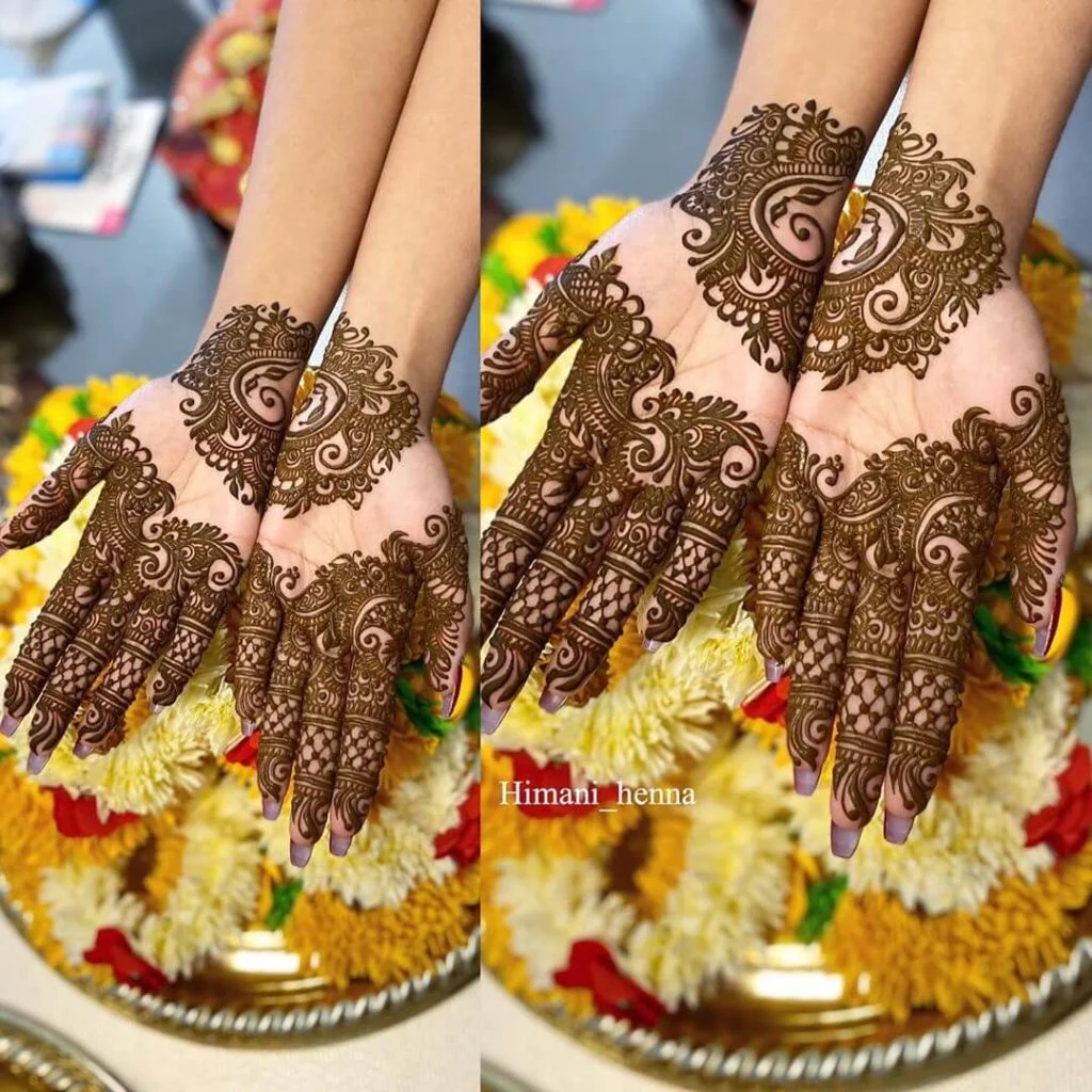 Simple Mehndi Design on Hand Images