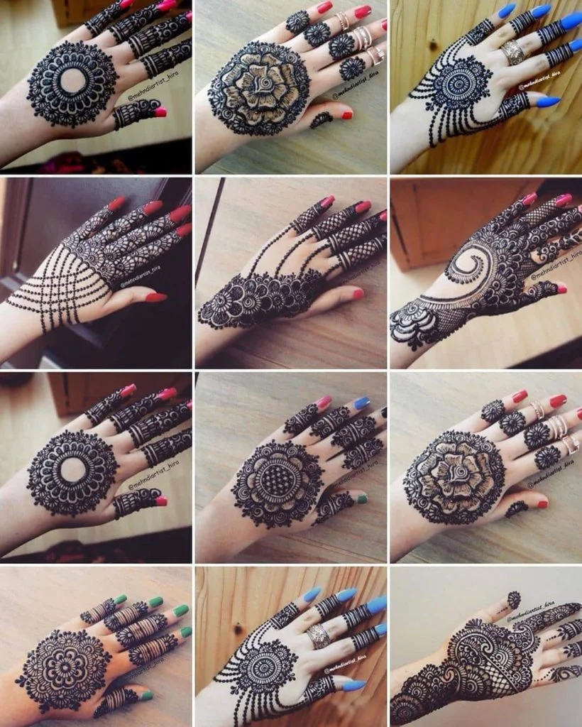 Simple Mehndi Design on Hand Images