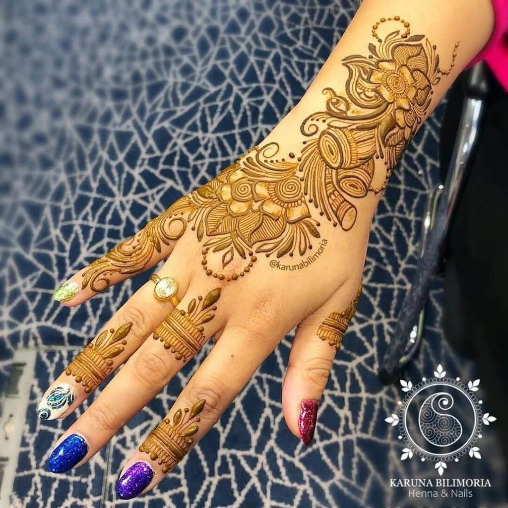 Mehndi Design on Hand