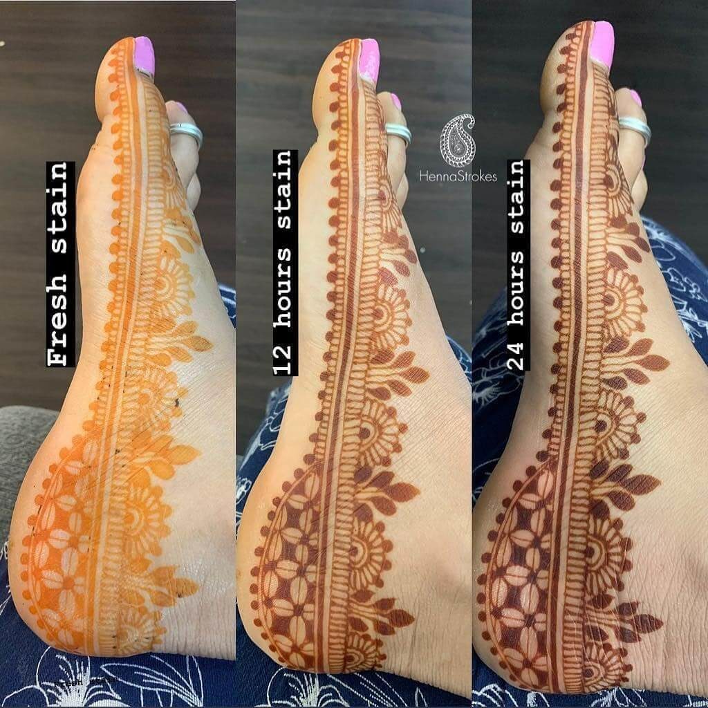 mehndi design for foot easy