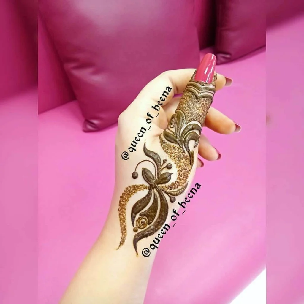 only finger mehndi design