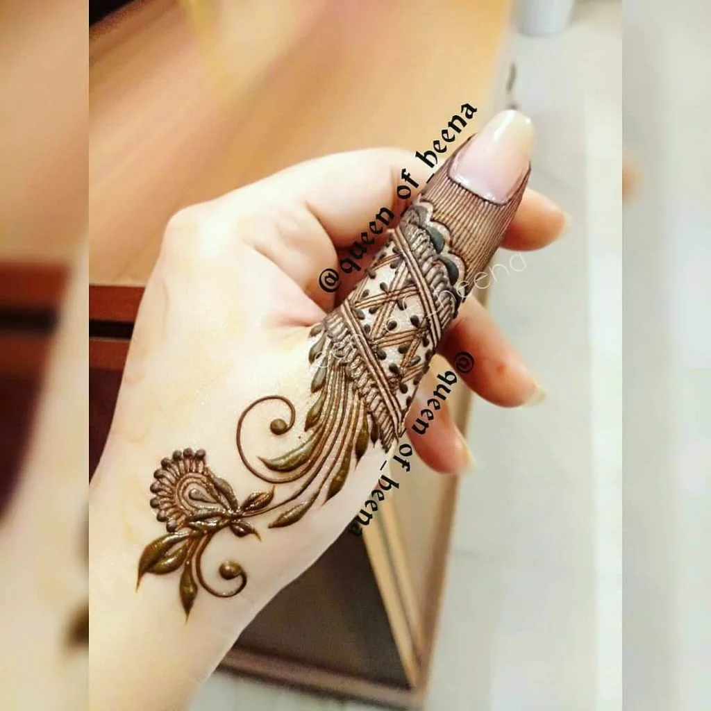 One Finger Mehndi Designs