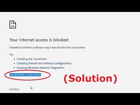 Blocked internet access