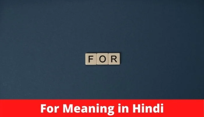 For Meaning in Hindi