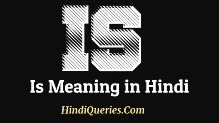 Is Meaning in Hindi