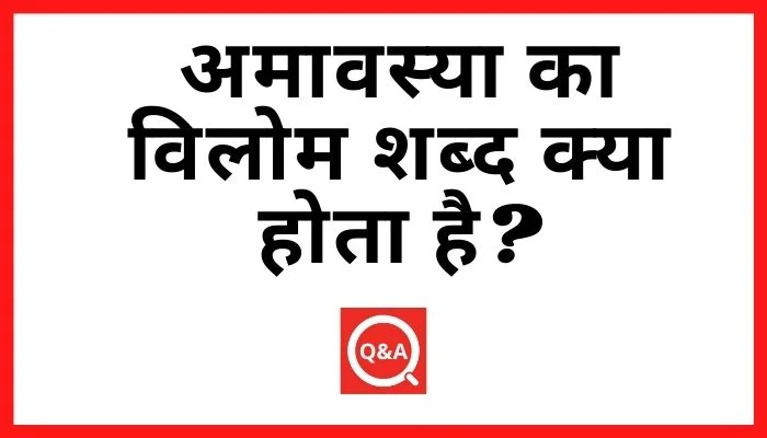 अमावस्या का विलोम शब्द क्या होता है? | Amavasya Ka Vilom Shabd in Hindi
