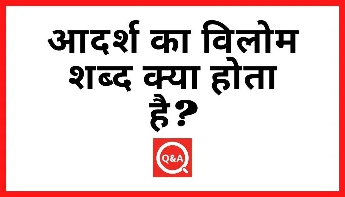 आदर्श का विलोम शब्द क्या होता है