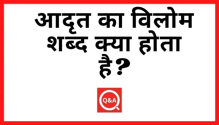 आदृत का विलोम शब्द क्या होता है? | Adrit Ka Vilom Shabd in Hindi