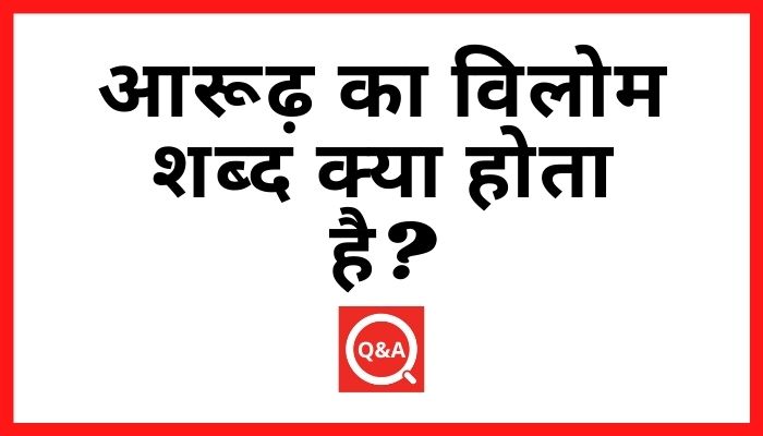 आरूढ़ का विलोम शब्द क्या होता है