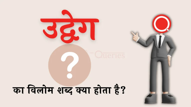 उद्वेग का विलोम शब्द क्या होता है? | Udveg Ka Vilom Shabd in Hindi