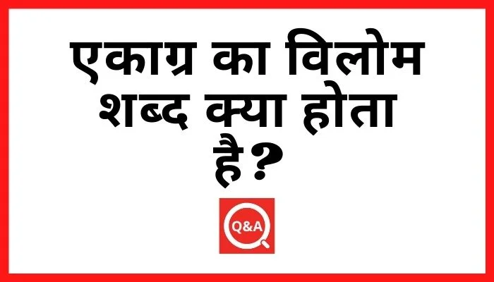 एकाग्र का विलोम शब्द क्या होता है