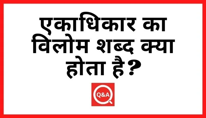 एकाधिकार का विलोम शब्द क्या होता है