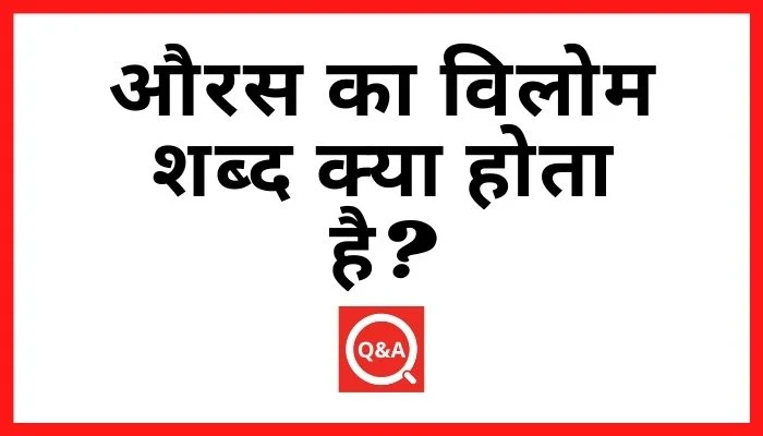 औरस का विलोम शब्द क्या होता है