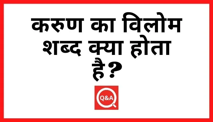 करुण का विलोम शब्द क्या होता है