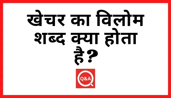 खेचर का विलोम शब्द क्या होता है