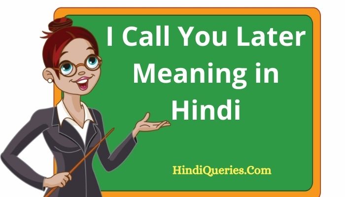 I Call You Later Meaning In Hindi 