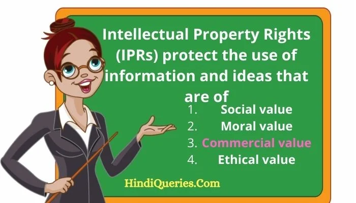 Intellectual Property Rights (IPRs) protect the use of information and ideas that are of