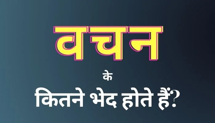 वचन के कितने भेद होते हैं: Vachan Ke Kitne Bhed Hote Hain