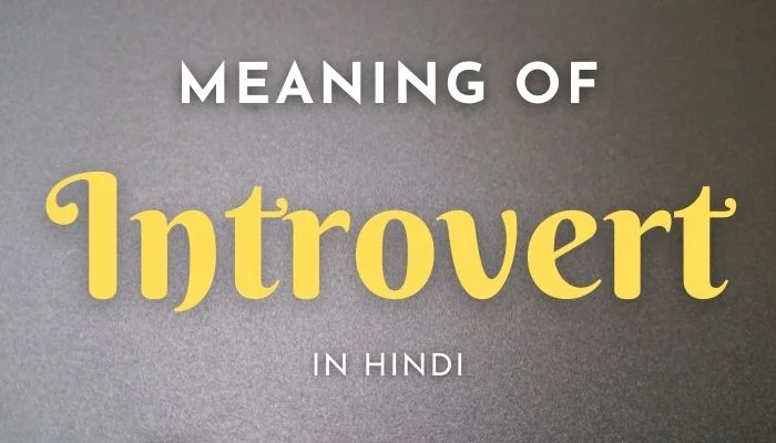 Introvert Meaning In Hindi | Introvert का मतलब क्या होता हैं?