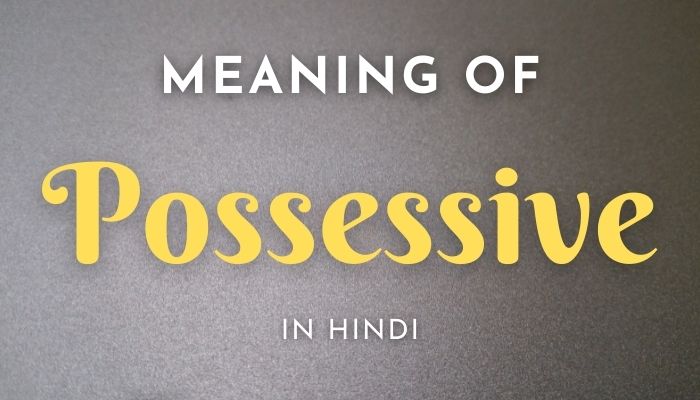 Possessive Meaning In Hindi | Possessive का मतलब क्या होता हैं?