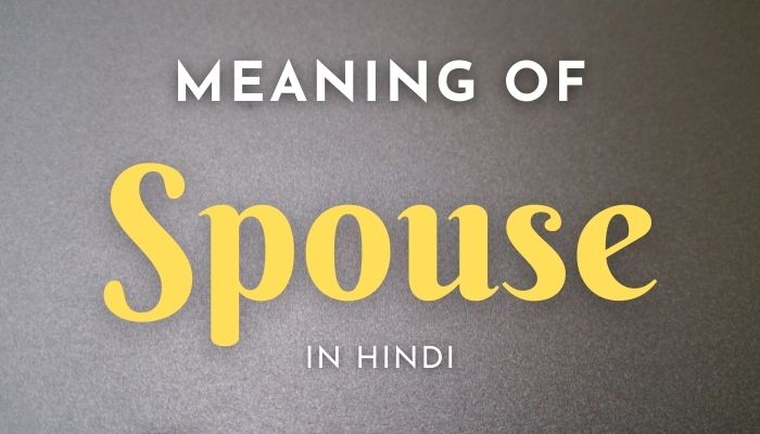 Spouse Meaning In Hindi | Spouse का मतलब क्या होता हैं?