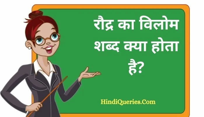 रौद्र का विलोम शब्द क्या होता है? | Raudra Ka Vilom Shabd in Hindi