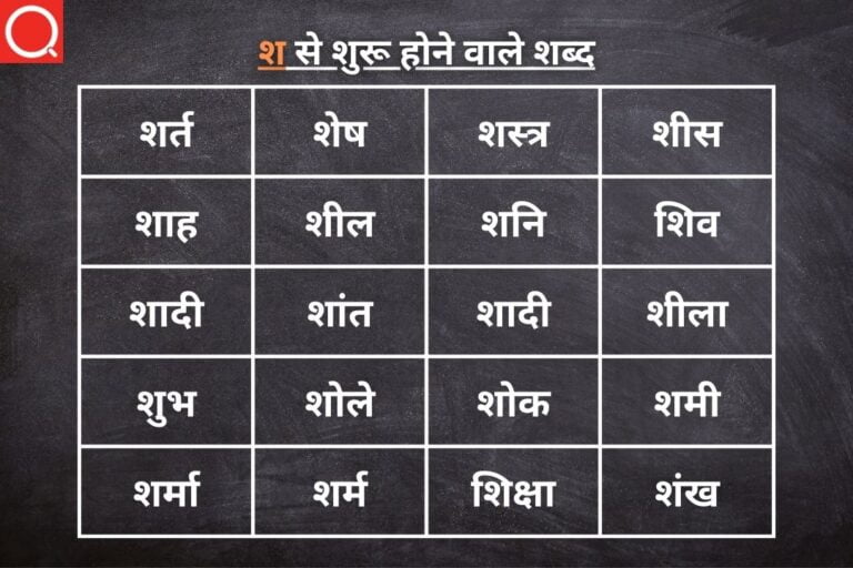 180+ श से शुरू होने वाले शब्द | Sha Se Shuru Hone Wale Shabd