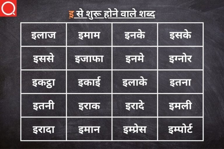 इ से शुरू होने वाले शब्द | E Se Shuru Hone Wale Shabd