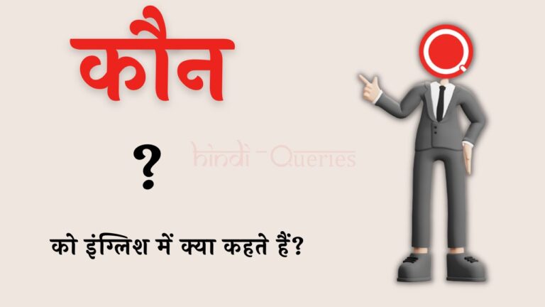 कौन को इंग्लिश में क्या कहते हैं? | Kaun ko english mein kya kahate hain