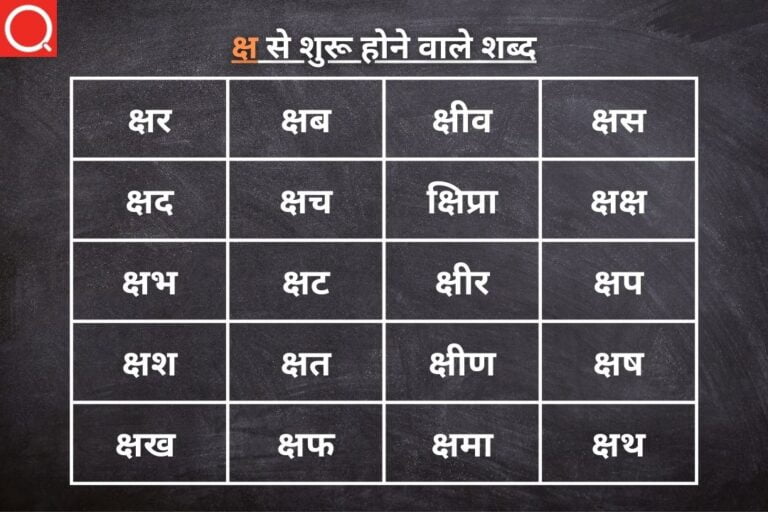 क्ष से शुरू होने वाले शब्द | Ksha Se Shuru Hone Wale Shabd