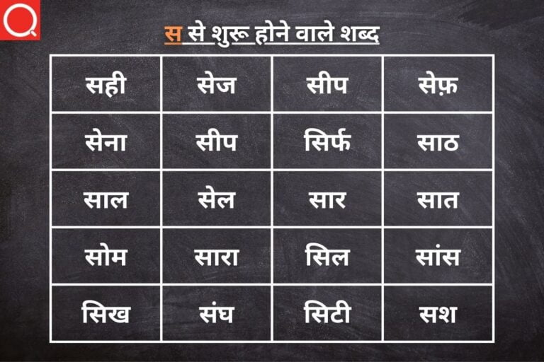 स से शुरू होने वाले शब्द | Sa Se Shuru Hone Wale Shabd