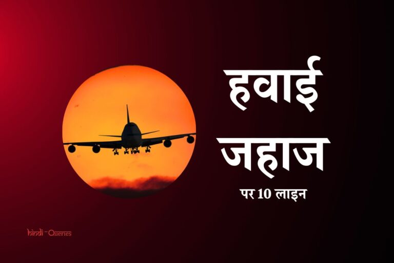 हवाई जहाज पर 10 लाइन | 10 Lines On Aeroplane In Hindi