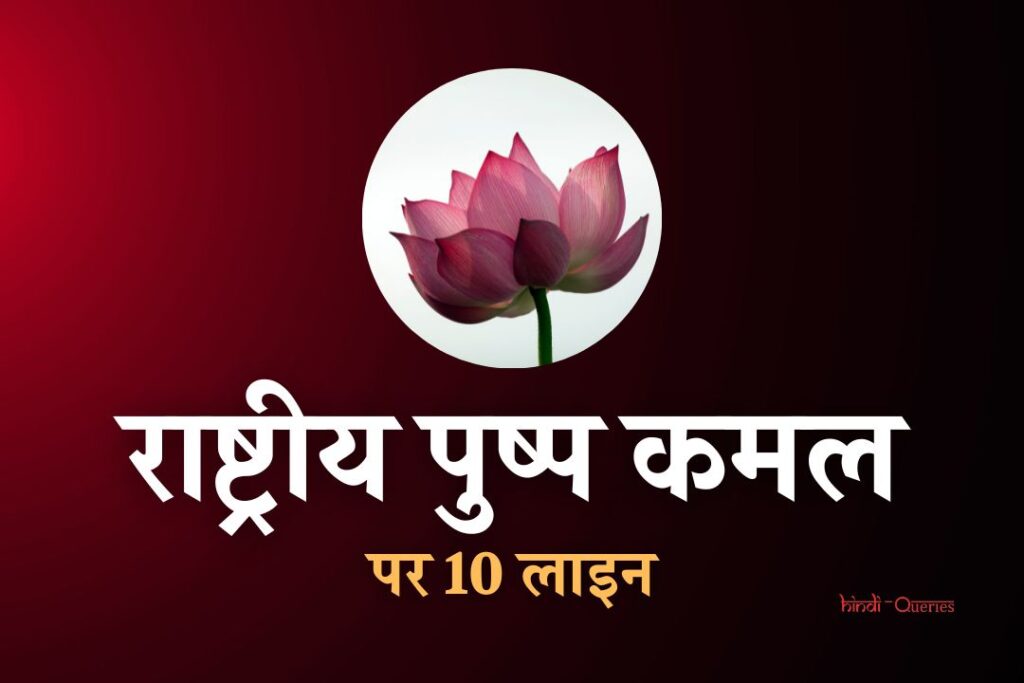 कमल पर 10 लाइन | 10 Lines On Lotus In Hindi