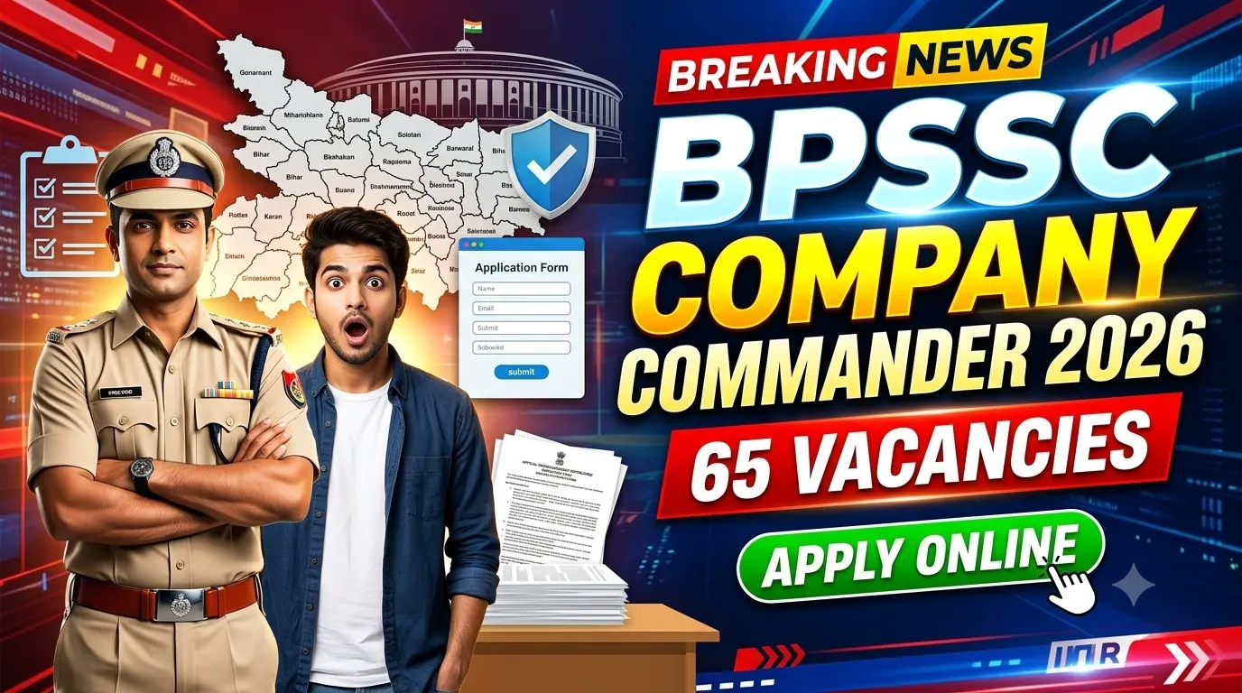 BPSSC Company Commander Recruitment 2026 Apply Online, 65 Vacancies, Eligibility