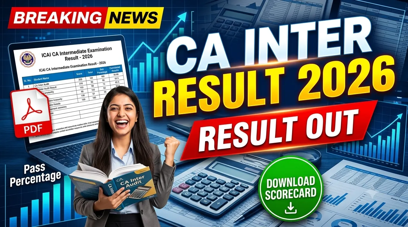 ICAI CA Intermediate Result 2026 Out Live: Scorecard Link, Toppers, Pass Percentage and Cut-Off