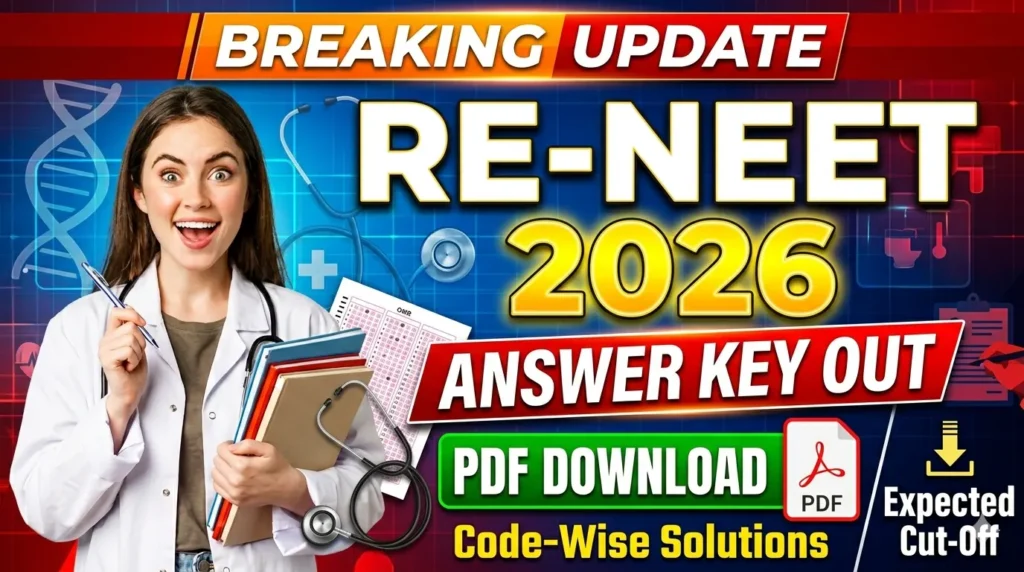 RE-NEET 2026 Answer Key Out, Code-Wise Solutions PDF, Expected Cut-Off