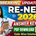RE-NEET 2026 Answer Key Out, Code-Wise Solutions PDF, Expected Cut-Off
