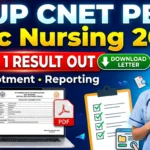 UP CNET Post Basic B.Sc Nursing 2026 Seat Allotment Result Out: Check Round 1 Allotment, Download Letter & Reporting Process