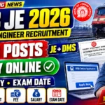 RRB Junior Engineer Recruitment 2026 Apply Online for 3993 JE & DMS Posts, Eligibility, Age Limit, Fee, Salary and Exam Details